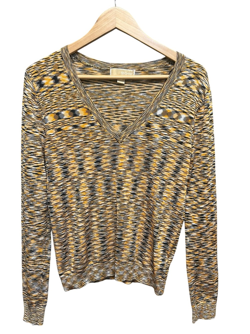 Michael Michael Kors Variegated Ikat Pattern Stretchy Top Size S